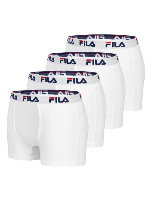 Lot de 4 Boxers Homme FILA 5016 coton couleur Blanc Fila - Kiabi