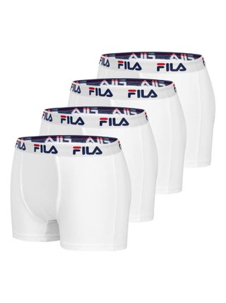 Lot de 4 Boxers Homme FILA 5016 coton couleur Blanc Fila