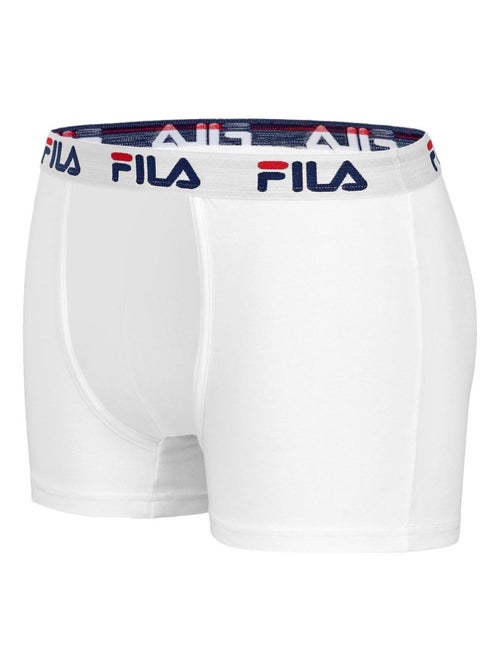 Lot de 4 Boxers Homme FILA 5016 coton couleur Blanc Fila - Kiabi Lot de 4 Boxers Homme FILA 5016 coton couleur Blanc Fila - Kiabi