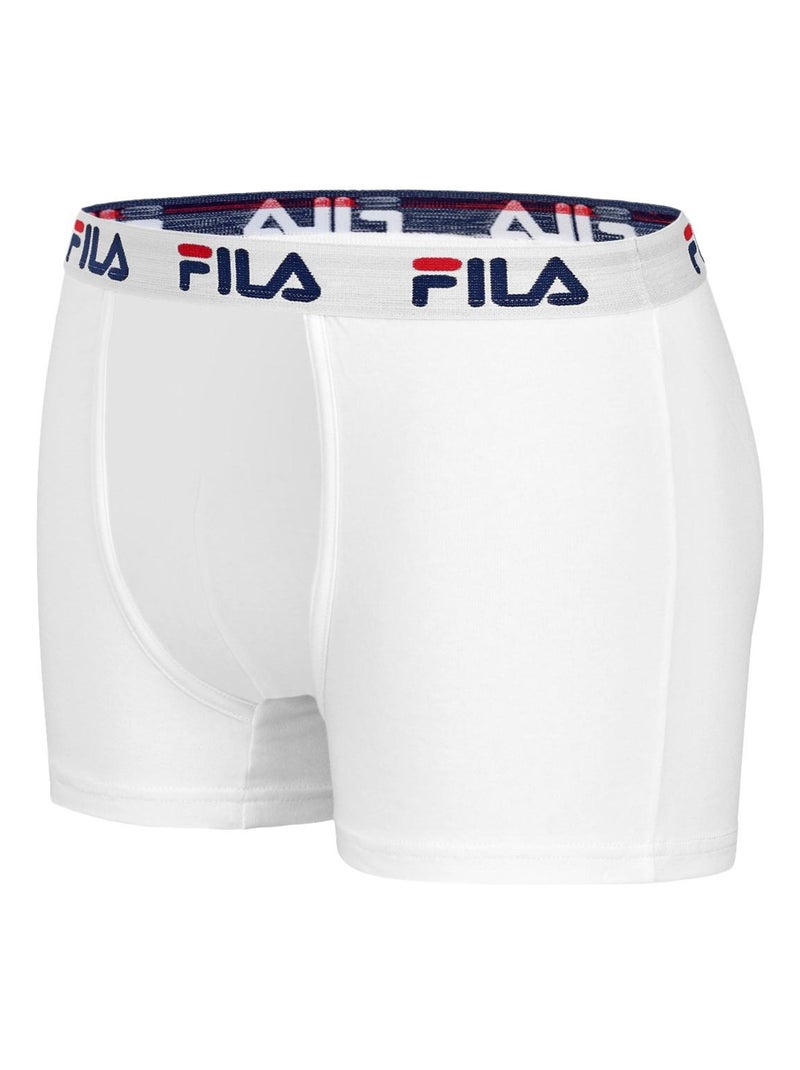 Lot de 4 Boxers Homme FILA 5016 coton couleur Blanc Fila Blanc - Kiabi