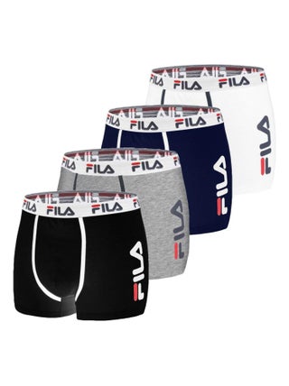 Lot de 4 Boxers Homme FILA 5040 coton couleur assorties Fila