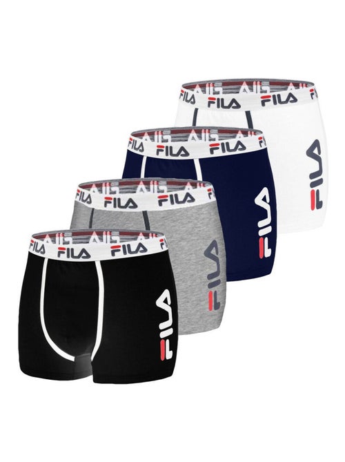 Lot de 4 Boxers Homme FILA 5040 coton couleur assorties Fila - Kiabi