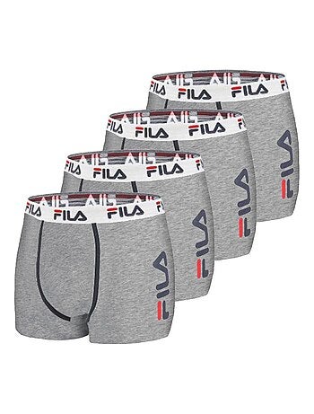 Lot de 4 Boxers Homme FILA 5040 coton couleur gris Fila
