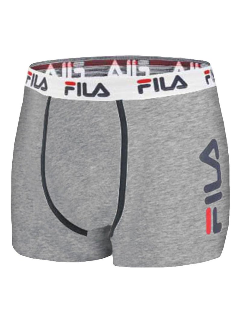Lot de 4 Boxers Homme FILA 5040 coton couleur gris Fila Gris - Kiabi
