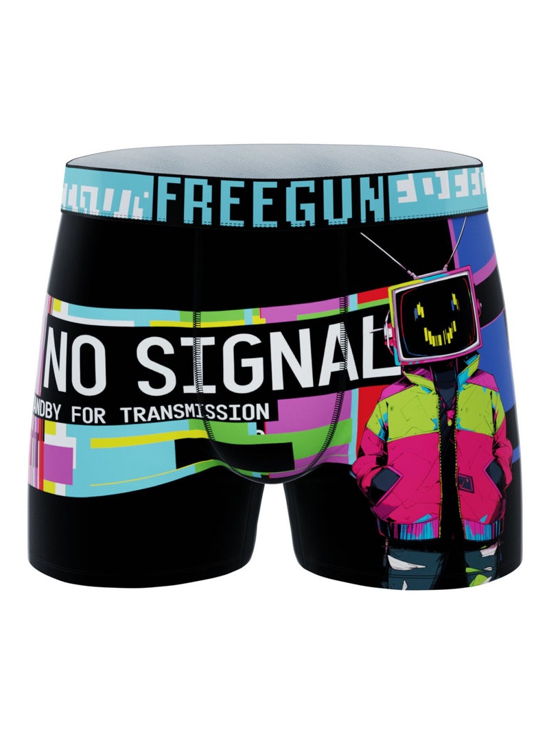 Lot de 4 boxers homme Glitchy Pop  Freegun Bleu - Kiabi