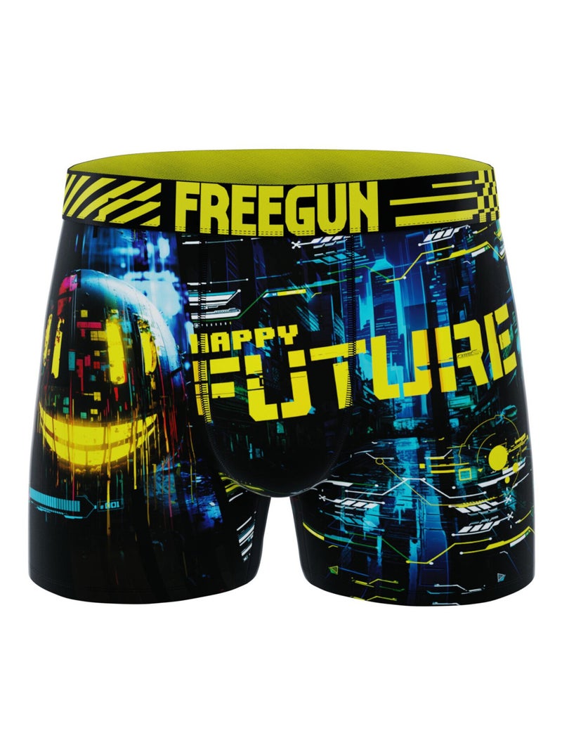 Lot de 4 boxers homme Glitchy Pop  Freegun Bleu - Kiabi