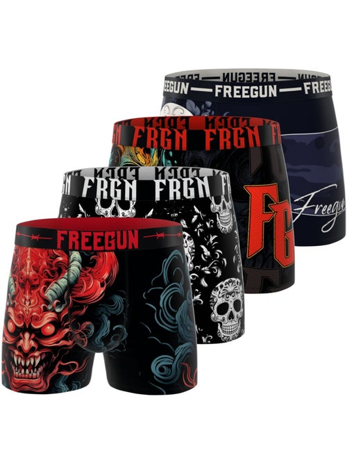 Lot de 4 boxers homme Heavy Rock Freegun - Kiabi