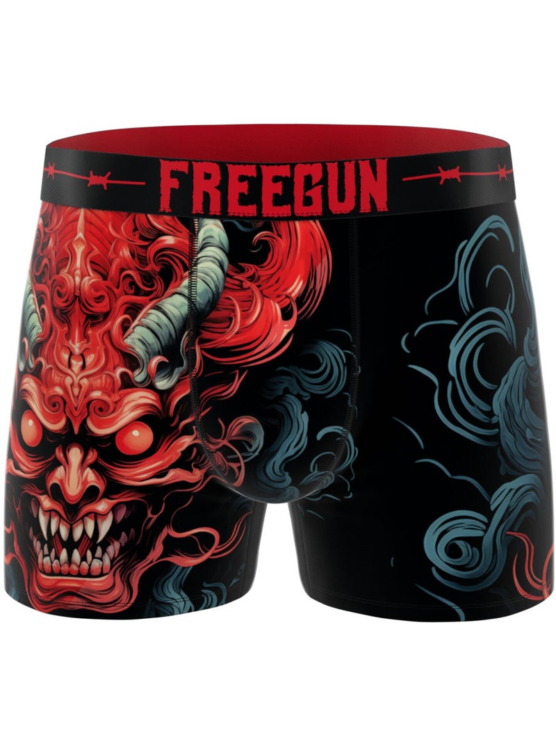 Lot de 4 boxers homme Heavy Rock Freegun Rouge - Kiabi
