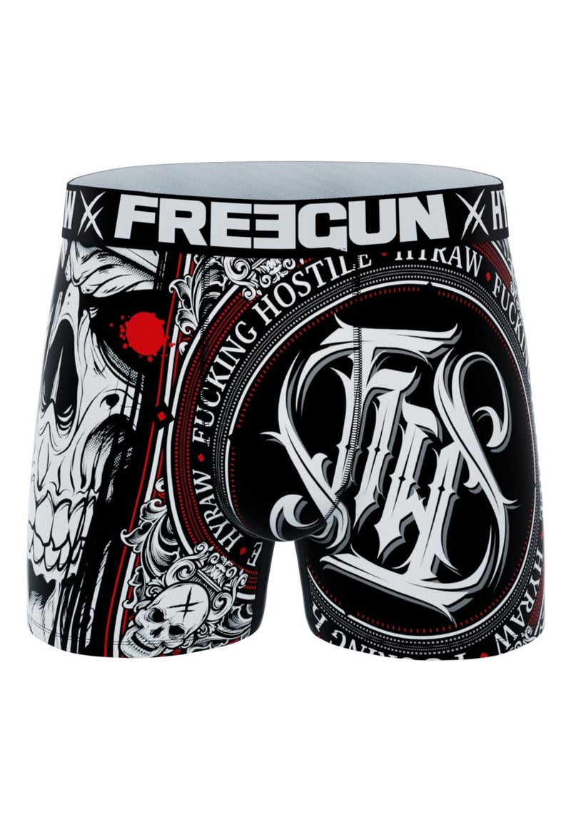 Lot de 4 boxers homme Hyraw Freegun Noir - Kiabi