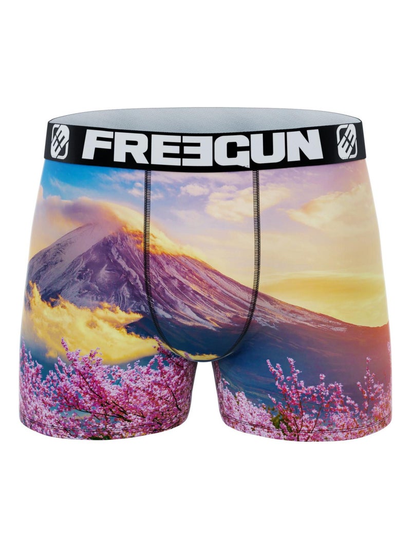 Lot de 4 boxers homme Landscape Freegun Orange - Kiabi