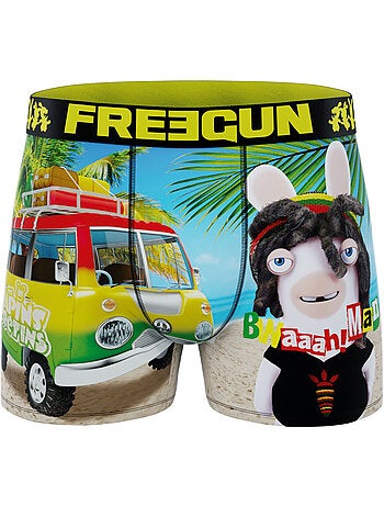 Lot de 4 boxers homme lapins crétins freegun
