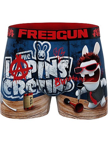 Lot de 4 boxers homme lapins crétins freegun