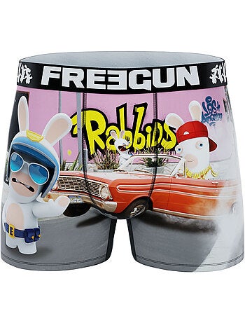 Lot de 4 boxers homme lapins crétins freegun