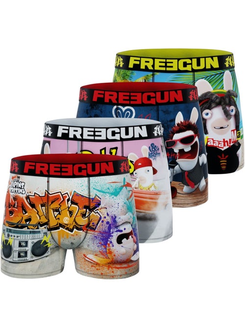 Lot de 4 boxers homme lapins crétins freegun - Kiabi