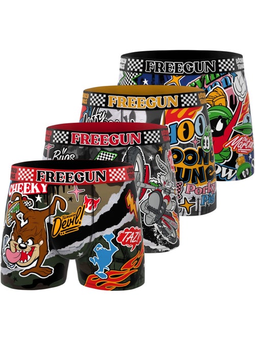 Lot de 4 boxers homme Looney Tunes Freegun - Kiabi