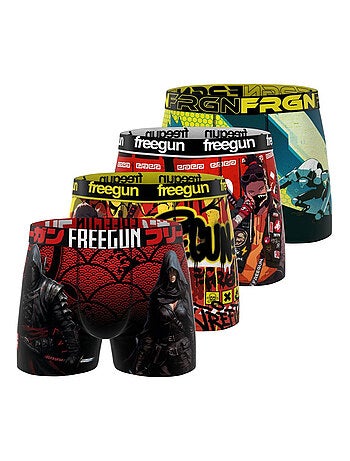 Lot de 4 boxers homme Manga Comics Freegun