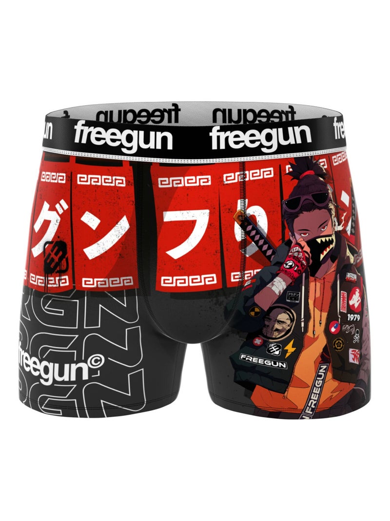 Lot de 4 boxers homme Manga Comics  Freegun Rouge - Kiabi