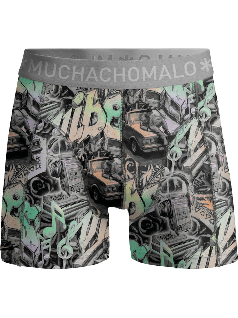 Lot de 4 boxers homme Muchachomalo Gris Noir - Kiabi