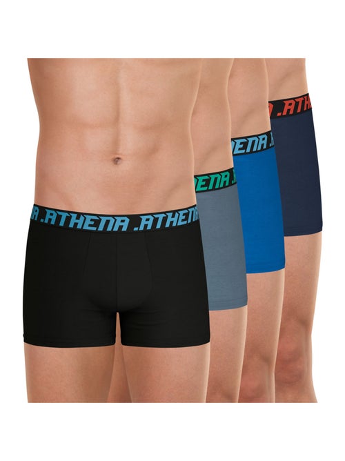 Lot de 4 boxers homme My Petit Prix Athena - Kiabi