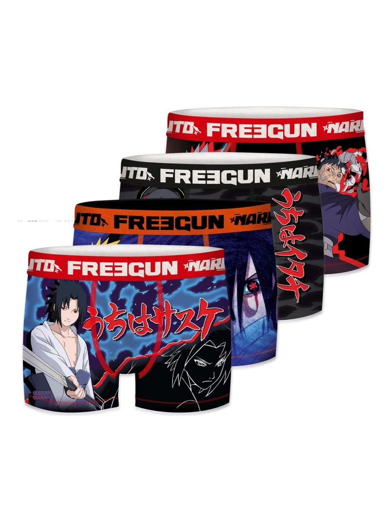 Lot de 4 Boxers homme Naruto Shippuden Freegun Bleu - Kiabi