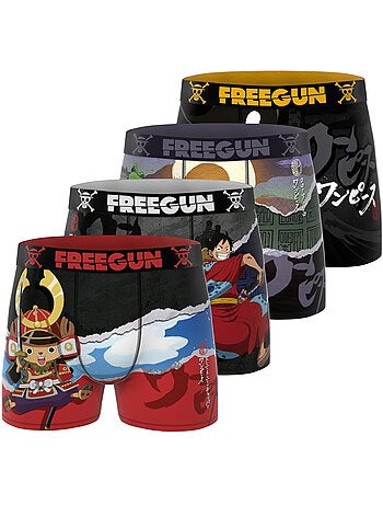 Lot de 4 boxers homme One Piece Freegun