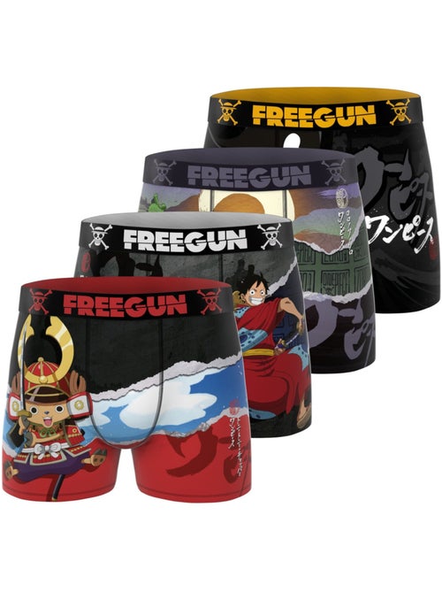 Lot de 4 boxers homme One Piece Freegun - Kiabi