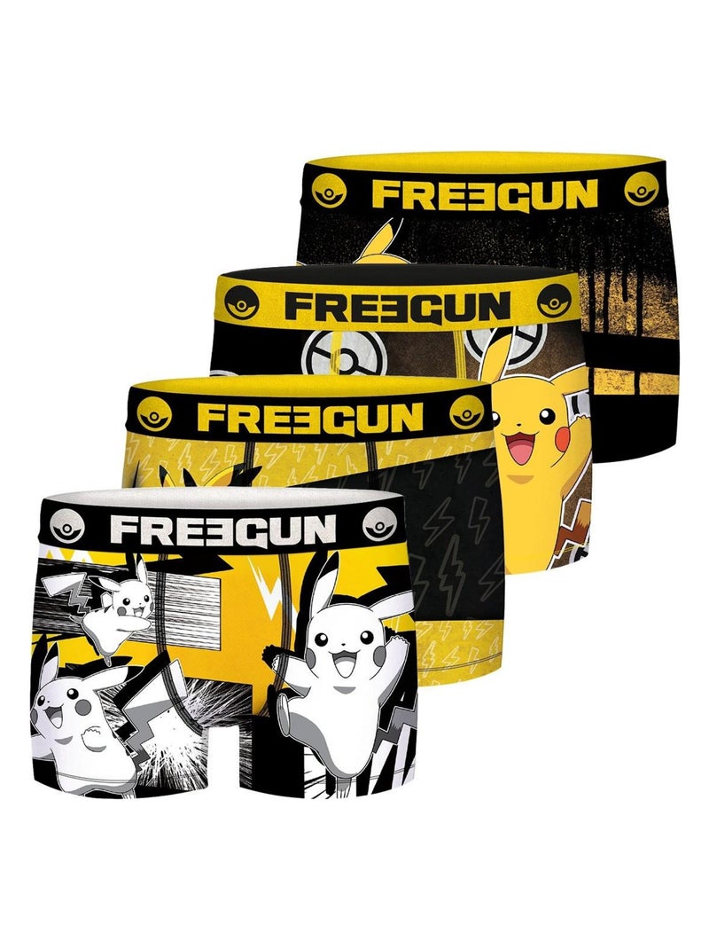 Lot de 4 Boxers homme Pokemon Freegun Noir - Kiabi