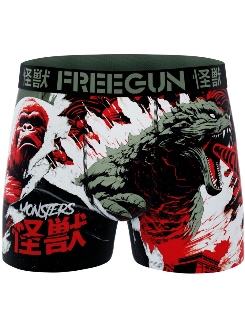 Lot de 4 boxers homme Pop Art Style  Freegun Rouge - Kiabi