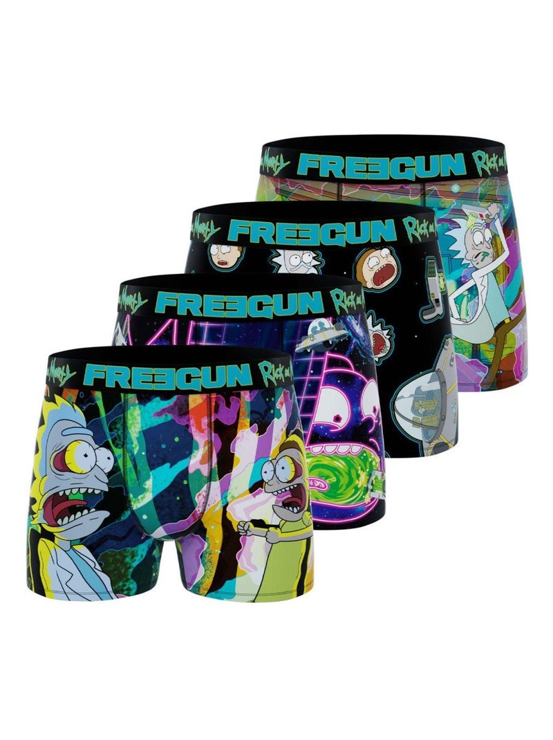 Lot de 4 Boxers homme Rick and Morty G1 Freegun Vert - Kiabi