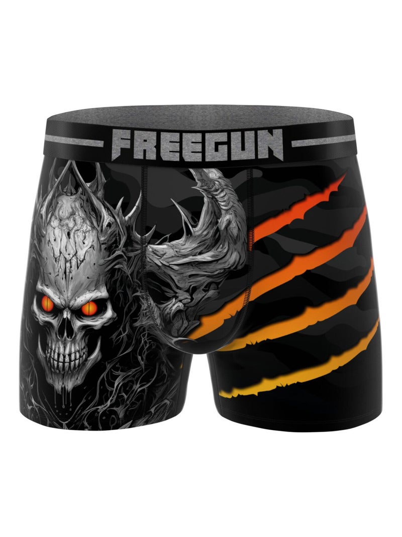 Lot de 4 boxers homme Rock Da Summer  Freegun Noir - Kiabi