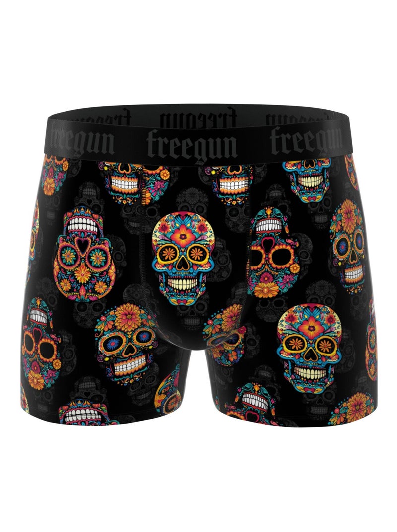Lot de 4 boxers homme Rock Da Summer  Freegun Noir - Kiabi