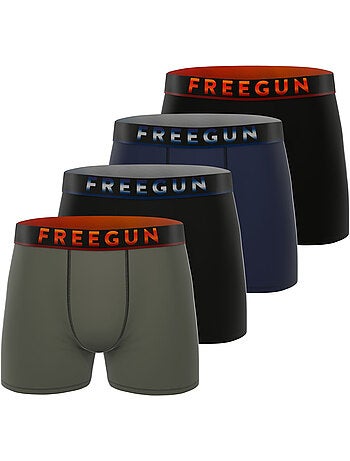 Lot de 4 boxers homme signature dave coolin freegun