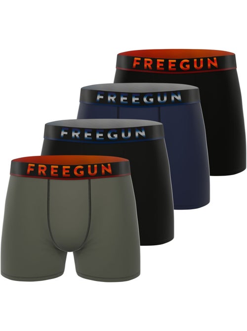 Lot de 4 boxers homme signature dave coolin freegun - Kiabi