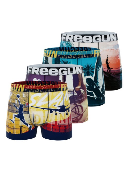 Lot de 4 boxers homme Street Sport Freegun - Kiabi