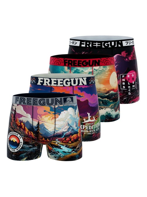 Lot de 4 boxers homme Vibrant  Freegun - Kiabi