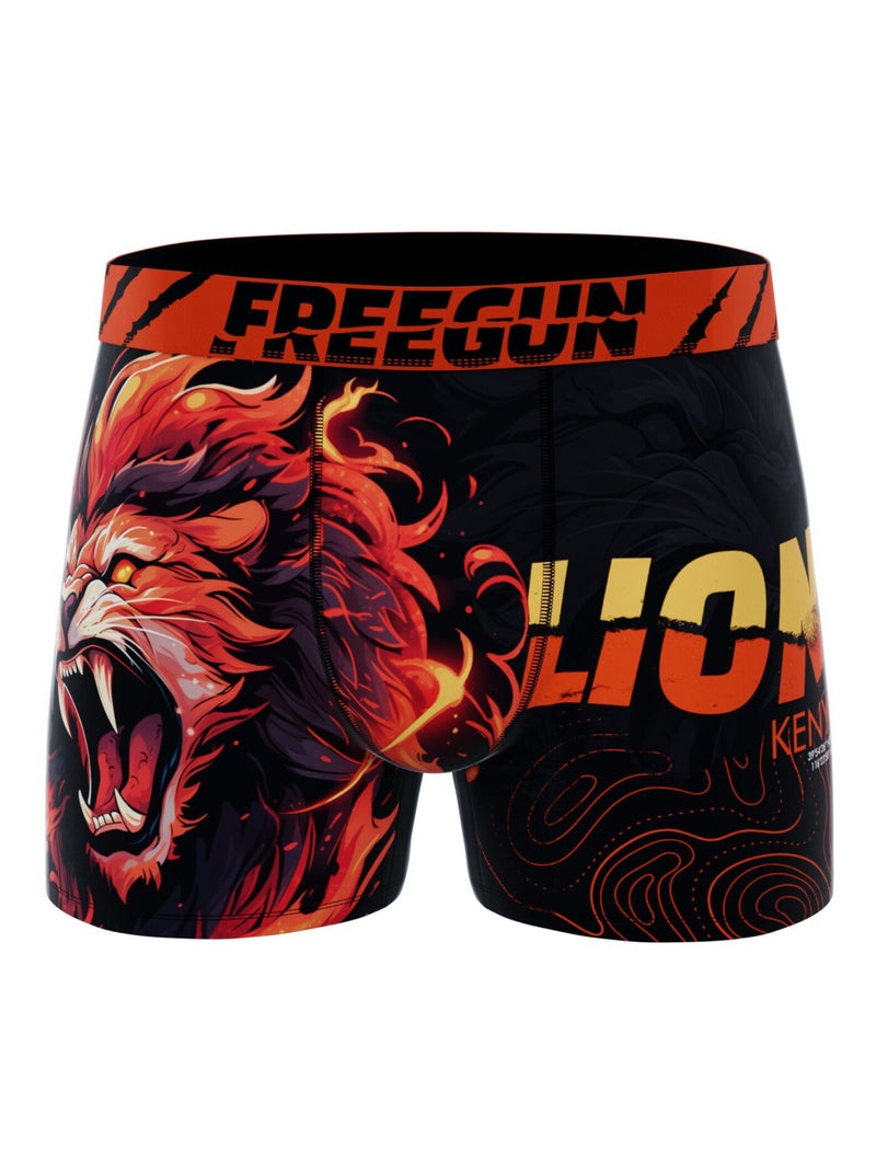 Lot de 4 boxers homme Wild Animals  Freegun Orange - Kiabi