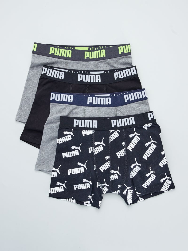 Lot de 4 boxers 'Puma' noir - Kiabi