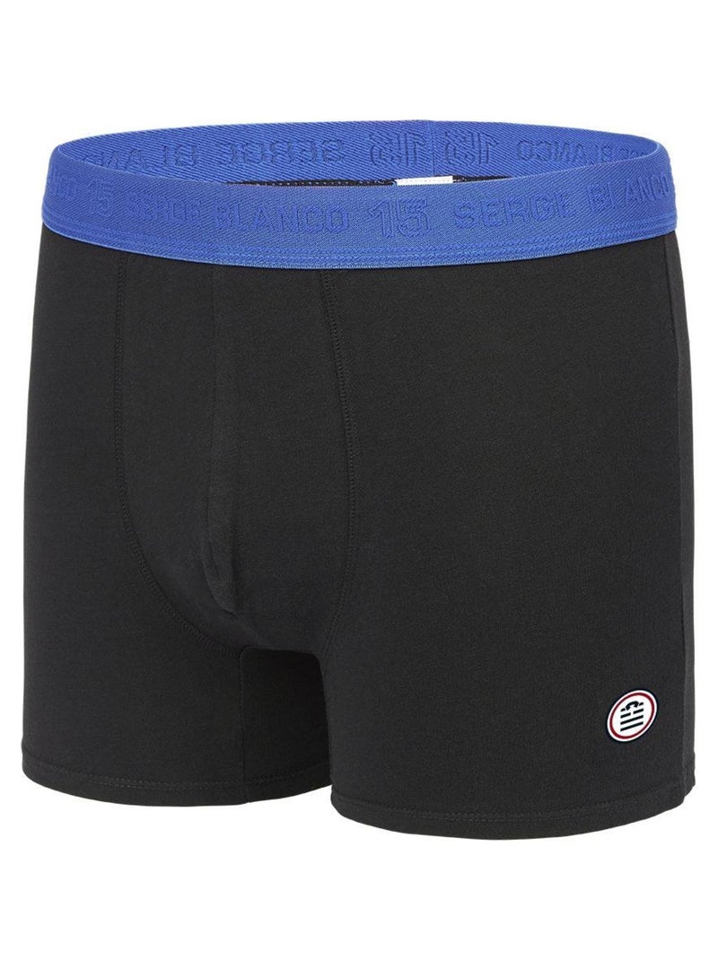 Lot de 4 Boxers Serge Blanco coton homme Hype Serge Blanco Noir - Kiabi