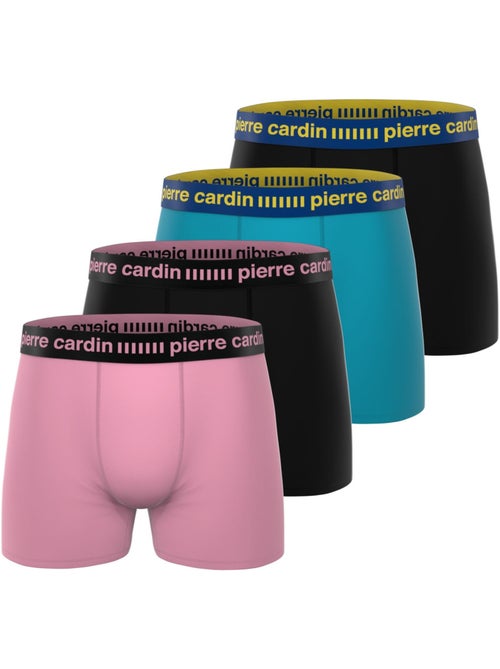 Lot de 4 boxers soft touch homme colorés modèle karl pierre cardin - Kiabi