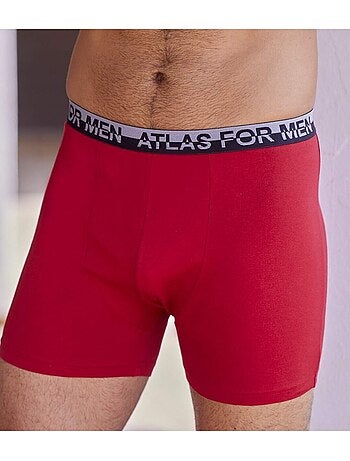 Lot de 4 Boxers Unis en Coton Stretch - ATLAS FOR MEN