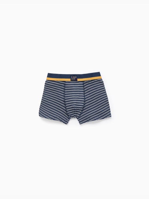 Lot de 4 boxers unis/à imprimés - Kiabi