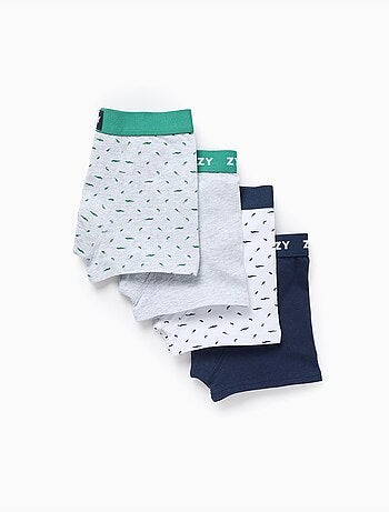 Lot de 4 boxers unis/à imprimés