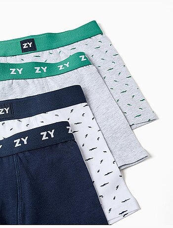 Lot de 4 boxers unis/à imprimés