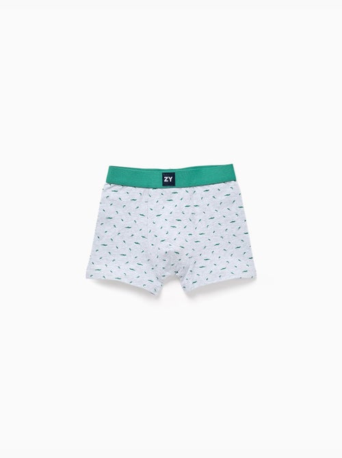 Lot de 4 boxers unis/à imprimés - Kiabi