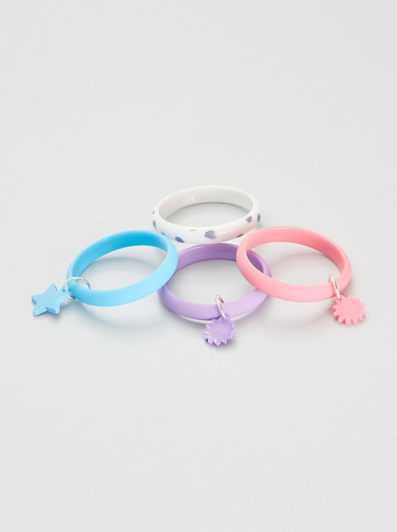Lot de 4 bracelets Bleu - Kiabi