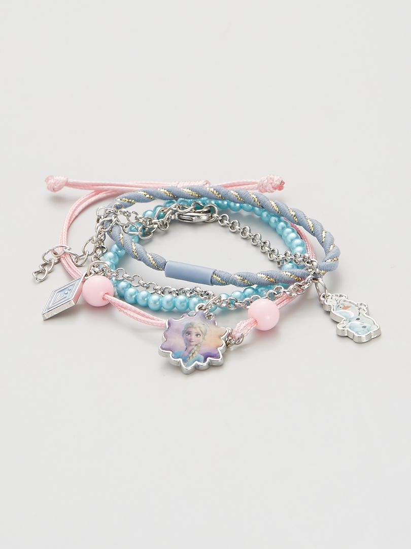 Lot de 4 bracelets la 'Reine des Neiges' bleu - Kiabi