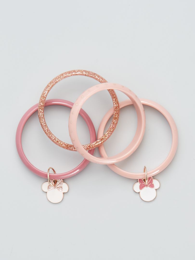 Lot de 4 bracelets 'Minnie Mouse' rose - Kiabi