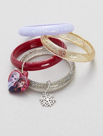 Lot de 4 bracelets rigides 'La Reine des Neiges'