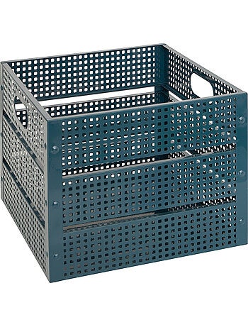 Lot de 4 caisses de rangement en acier ajouré AZAE