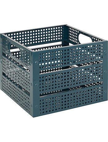 Lot de 4 caisses de rangement en acier ajouré AZAE